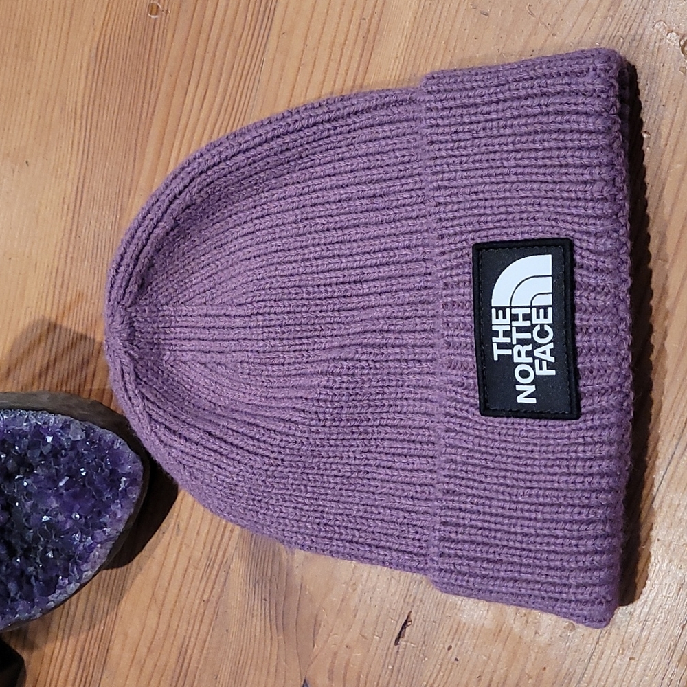 Purple North Face beanie